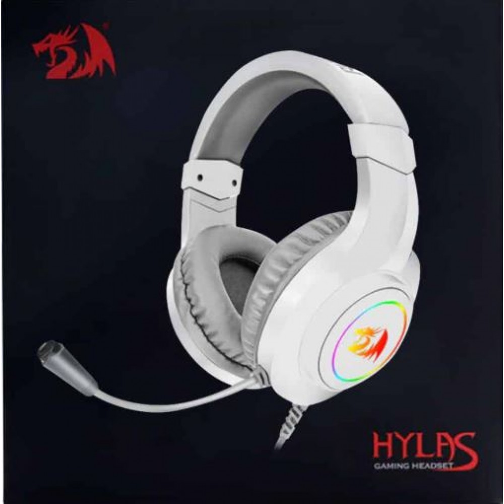 Redragon H260 HYLAS RGB Gaming Headset WHITE