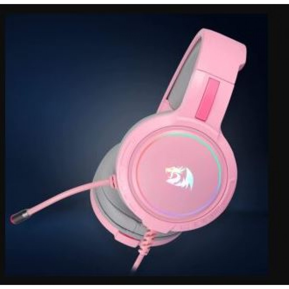 Redragon H270 MENTO RGB Gaming Headset – Stereo Pink