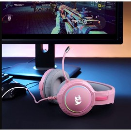 Redragon H270 MENTO RGB Gaming Headset – Stereo Pink