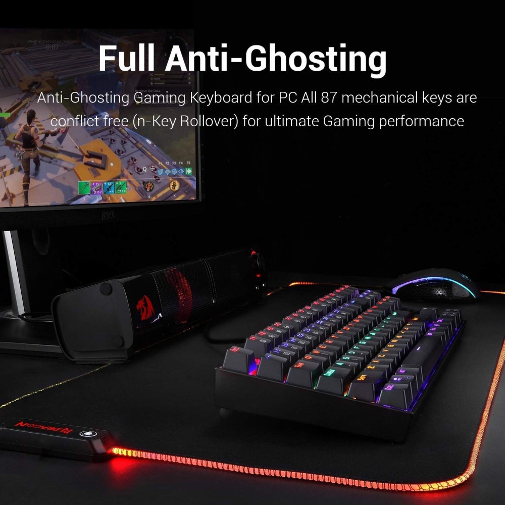 REDRAGON K552E Kumara Elite Rainbow Mechanical Gaming Keyboard REDSwitch