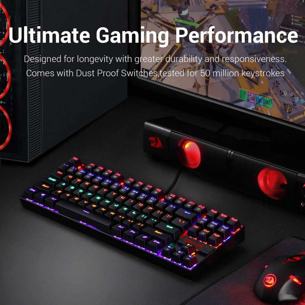 REDRAGON K552E Kumara Elite Rainbow Mechanical Gaming Keyboard REDSwitch