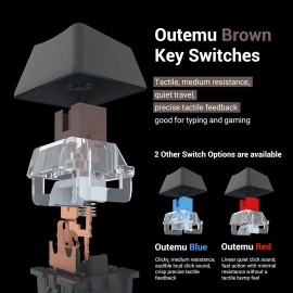 Redragon K552E Elite KUMARA Mechanical Gaming Keyboard – Brown Switches – Rainbow