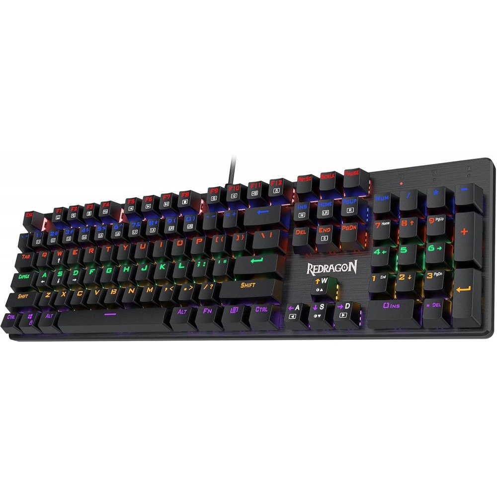 REDRAGON K608E Elite Valheim Mechanical Gaming Keyboard Rainbow Backlight, Black Switch Wired , ARBIC