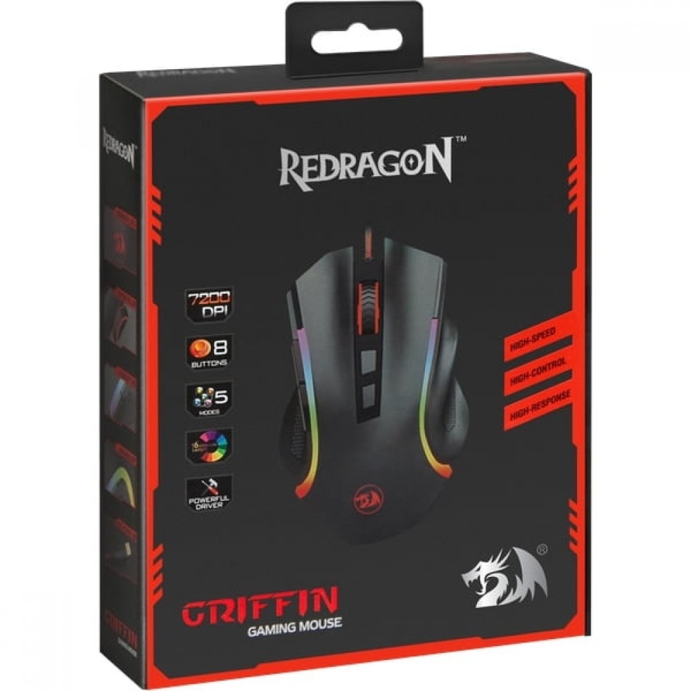 Redragon M607 Griffin 7200 DPI RGB Gaming Mouse