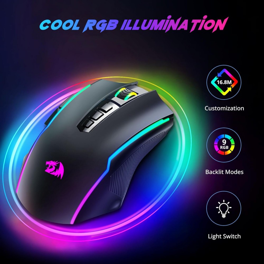 Redragon M910-KS RANGER LITE RGB Wireless 8000DPI