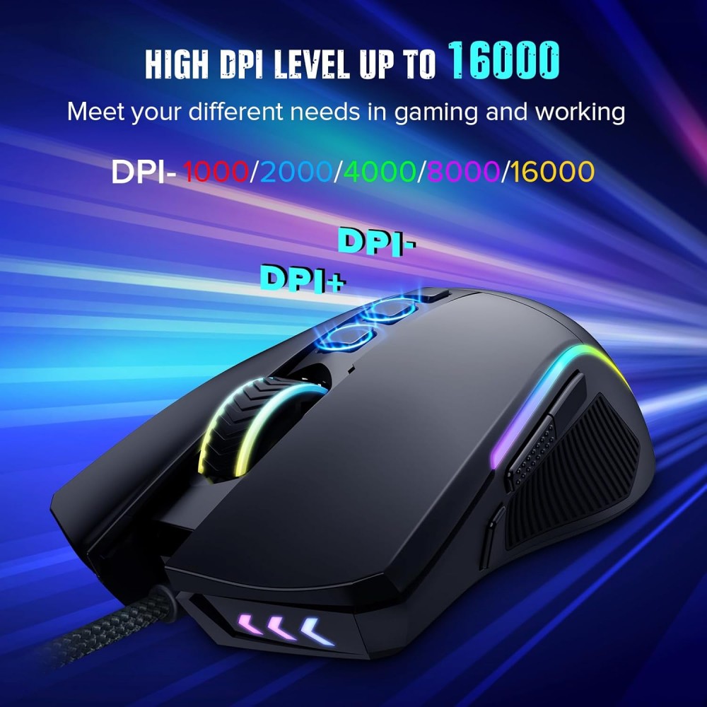 Redragon M812 PLANK Gaming Mouse – 16,000 DPI