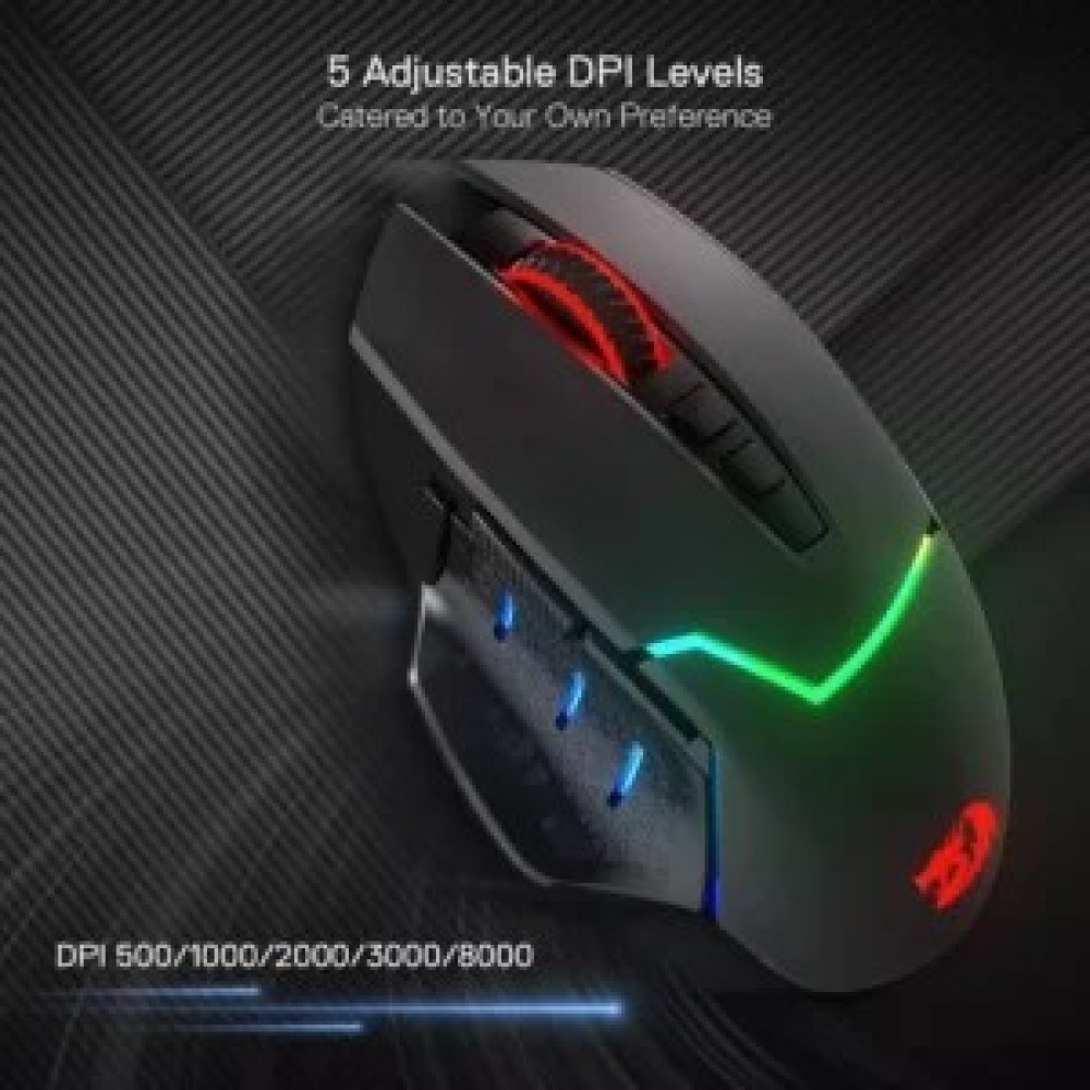 Redragon M690 MIRAGE PRO Wired/Wireless Gaming Mouse, 8000 DPI