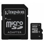 Kingston SDC10/16GB Class 10 MicroSD Flash Card