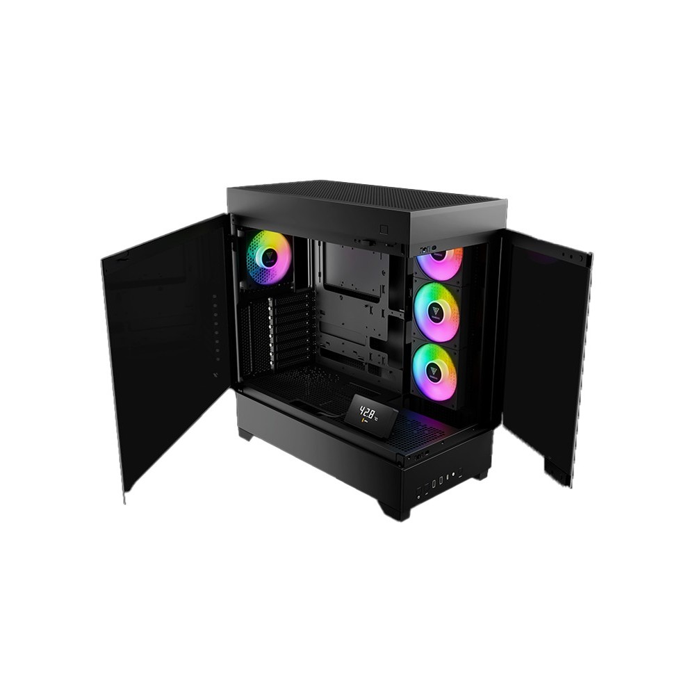 Case GAMDIAS ATLAS P1 BTF BLACK Two Side Glass