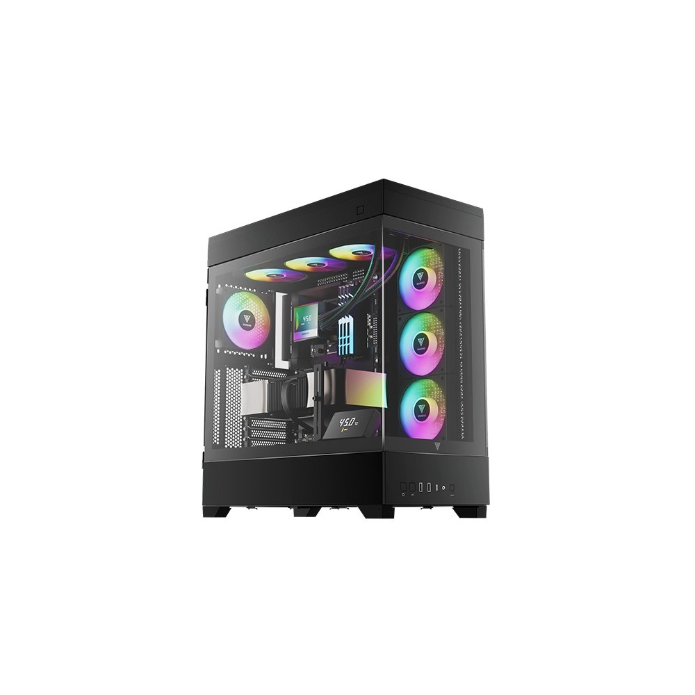 Case GAMDIAS ATLAS P1 BTF BLACK Two Side Glass