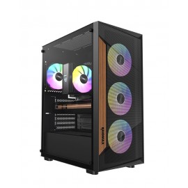 VECTOR SERIES - V219 CASE (BLACK) + PSU 650 WATT 80+4 x 120mm ARGB Fans