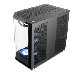  Xander Crystal 7 Argb Fans Mid Tower Case With 850W 80+ Power Supply