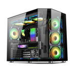  Xander Crystal 7 Argb Fans Mid Tower Case With 850W 80+ Power Supply