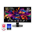 MSI MPG 321URX QD-OLED, 32" 4K UHD Quantum Dot OLED Gaming Monitor, 3840 x 2160, 0.03ms, 240Hz, True Black HDR 400, 90W USB Type C, HDMI, DP Port 
