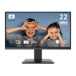 MSI PRO MP223 E2, 22-inch VA 1920 x 1080 (FHD) Computer Monitor, 100Hz, Adaptive-Sync, HDMI, Video Port, Display Port, VESA Mountable, Tilt, 1ms 