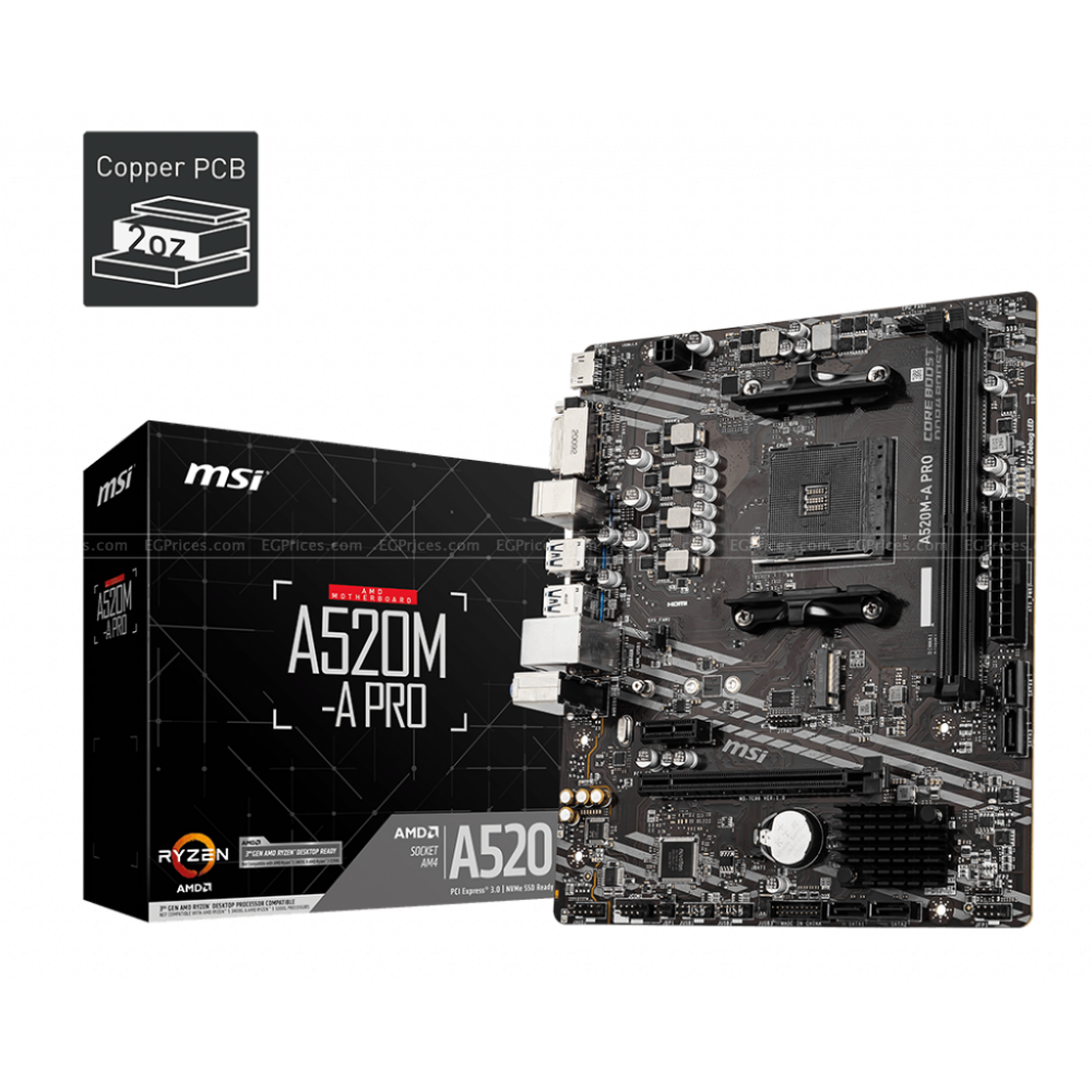 MSI A520M-A PRO AM4 Motherboard