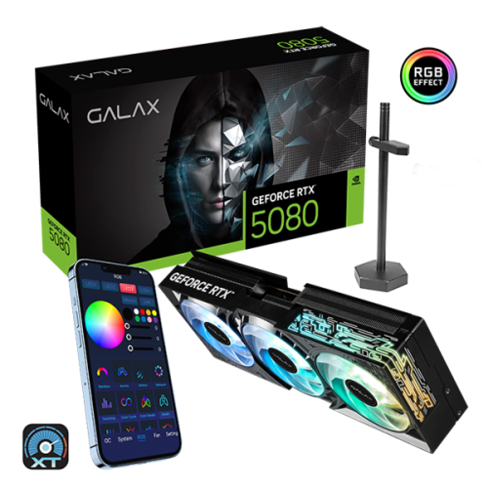 GALAX GeForce RTX 5080 1-Click OC 16GB GDDR7 256-bit DP2.1b*3/HDMI 2.1b/DLSS 4 GRAPHIC CARD 